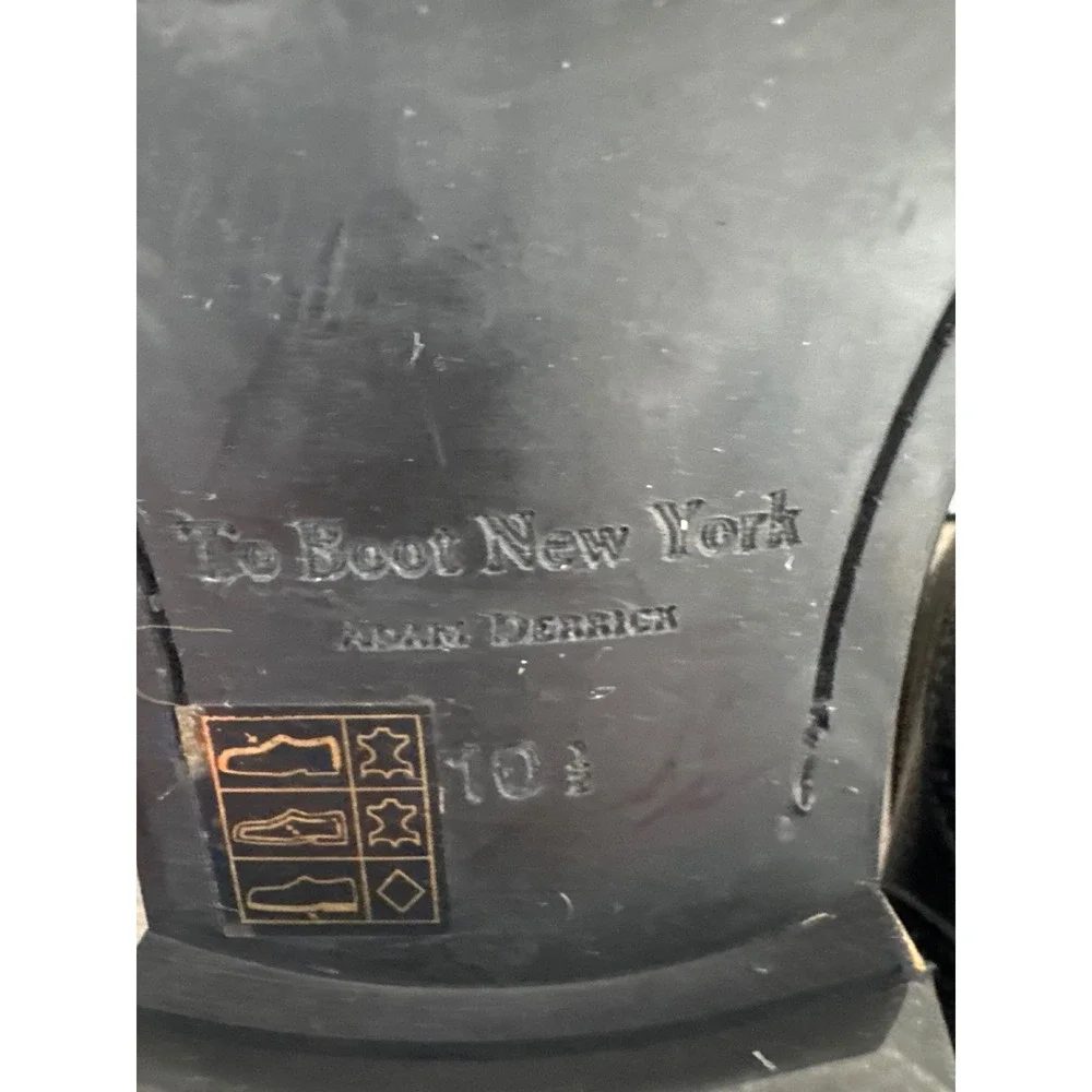 To Boot New York Adam Derrick Black Leather Brogue Cap Toe Oxfords 10.5 2848